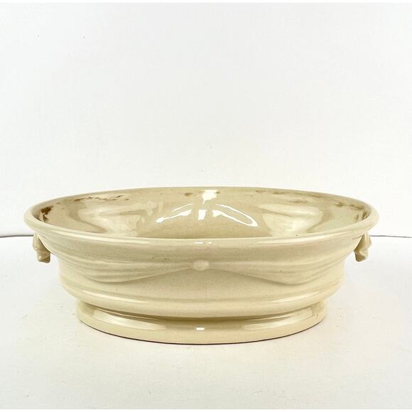 Vintage Neoclassical Cream Glazed Pottery Planter - Picture 1 of 7